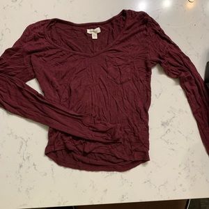Long sleeve crop top